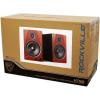 imageRockville HTS8B Pair 8quot 1000W Powered Home Theater Speakers with FM USB SD and Bluetooth in BlackCherry Wood