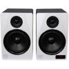 imageRockville HTS8B Pair 8quot 1000W Powered Home Theater Speakers with FM USB SD and Bluetooth in BlackWhite
