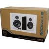 imageRockville HTS8B Pair 8quot 1000W Powered Home Theater Speakers with FM USB SD and Bluetooth in BlackWhite