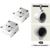 imageRockville MAC360B 2 MarineGrade Swivel Clamps for Wakeboard Towers or Surface Mounting 360Degree Rotation Black PowderCoated QuickRelease for Boat Audio SystemsSilver