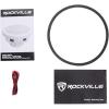 imageRockville MS10LW 2400W Peak  600W RMS 10quot Marine Subwoofer White LED Lighting 2quot 4Layer Dual Voice Coil 90dB Sensitivity Waterproof ampamp UVTreated for BoatsWhite