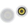 imageRockville Pair HC65LED 65quot 500 Watt inCeiling Home Theater Speakers 8 Ohm LED Effects Kevlar Cone Paintable Grill for Home Audio and EntertainmentBlue