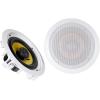 imageRockville Pair HC65LED 65quot 500 Watt inCeiling Home Theater Speakers 8 Ohm LED Effects Kevlar Cone Paintable Grill for Home Audio and EntertainmentRed
