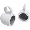imageRockville Pair MAC525W 525quot Marine Wakeboard Tower Speaker Pods White PowderCoat Aluminum Waterproof Universal Mounting for Boats and ATVsWhite