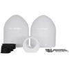 imageRockville Pair MAC65W 65quot White Aluminum Wakeboard Tower Speaker Pods Waterproof HighEfficiency Airspace Universal Fit for Marine and Boat AudioWhite