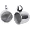 imageRockville Pair MAC80W 8quot White Aluminum Wakeboard Tower Speaker Pods Waterproof Marinized Universal Fit for Marine and PowersportsSilver