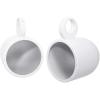 imageRockville Pair MAC80W 8quot White Aluminum Wakeboard Tower Speaker Pods Waterproof Marinized Universal Fit for Marine and PowersportsWhite