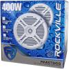 imageRockville Pair RMSTS65B 800W 65quot 2Way Marine Boat Speakers 4 Ohm Waterproof UVResistant PEI Dome Tweeter for Marine and Outdoor UseSilver