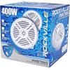 imageRockville Pair RMSTS65B 800W 65quot 2Way Marine Boat Speakers 4 Ohm Waterproof UVResistant PEI Dome Tweeter for Marine and Outdoor UseWhite
