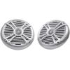 imageRockville Pair RMSTS80B 1000W 8quot Marine Boat Speakers 4Ohm Waterproof PEI Dome Tweeter Durable ABS Basket for Marine and Outdoor AudioSilver