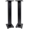 imageRockville Pair RockShelf 54B Black 525quot Home Bookshelf Speakers  28quot Stands