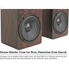 imageRockville Pair RockShelf 64W V2 400w White 65quot Bookshelf Speakers 4 Ohm Kevlar Woofer Silk Dome Tweeter WallMountable for Home Theater and Stereo AudioDark Wood