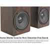 imageRockville Pair RockShelf 68B V2 400W Black 65quot Home Bookshelf Speakers 8 Ohm Kevlar Woofers Silk Dome Tweeters WallMountable for Home Theater and Stereo SystemsDark Wood