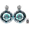 imageRockville Pair WB65KLED Black 600W 65quot Marine Wakeboard Tower Speakers 4 Ohm LED Lighting 360Degree Swivel Waterproof with Remote for Boats and OffRoad VehiclesSilver