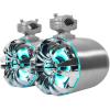 imageRockville Pair WB65KLED Black 600W 65quot Marine Wakeboard Tower Speakers 4 Ohm LED Lighting 360Degree Swivel Waterproof with Remote for Boats and OffRoad VehiclesSilver