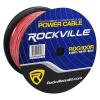 imageRockville R0G100 Red 0 Gauge AWG 100 Ft Car Amp PowerGround Wire Cable Flexible PVC Jacket Cool Cable Technology NoiseReducing Winding for Car Audio AmplifiersRed