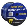 imageRockville R0G100 Red 0 Gauge AWG 100 Ft Car Amp PowerGround Wire Cable Flexible PVC Jacket Cool Cable Technology NoiseReducing Winding for Car Audio AmplifiersBlue