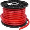 imageRockville R0G50BLACK 0 Gauge 50 Ft Power and Ground Wire Cable Flexible PVC Jacket HighStrand Count Durable Black Spool for Car Audio Amplifiers and SubwoofersRed