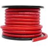 imageRockville R0G50BLACK 0 Gauge 50 Ft Power and Ground Wire Cable Flexible PVC Jacket HighStrand Count Durable Black Spool for Car Audio Amplifiers and SubwoofersRed