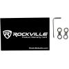 imageRockville RAPFAB Black DJ Facade Extension 2 Panels Lightweight Aluminum 360Degree Rotation FireRetardant Scrim Portable for Mobile DJs and Event Plannersblack