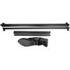 imageRockville RAPFAB Black DJ Facade Extension 2 Panels Lightweight Aluminum 360Degree Rotation FireRetardant Scrim Portable for Mobile DJs and Event Plannersblack