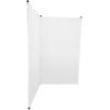 imageRockville RAPFAB Black DJ Facade Extension 2 Panels Lightweight Aluminum 360Degree Rotation FireRetardant Scrim Portable for Mobile DJs and Event Plannerswhite
