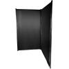 imageRockville RAPFAB Black DJ Facade Extension 2 Panels Lightweight Aluminum 360Degree Rotation FireRetardant Scrim Portable for Mobile DJs and Event Plannersblack