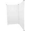 imageRockville RAPFAB Black DJ Facade Extension 2 Panels Lightweight Aluminum 360Degree Rotation FireRetardant Scrim Portable for Mobile DJs and Event Plannerswhite