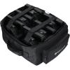 imageRockville RLBP6 Padded Backpack for 6 Slim PAR Lights 10mm Foam Protection Removable Dividers Hideable Straps for DJs and Stage Performers
