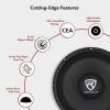 imageRockville RM108PRO MidRange Pro Car Speaker 10 600W 8 Ohm MidBass Kevlar Cone Open Basket CEA Compliant 56oz Magnet Perfect for Car Audio