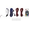 imageRockville RMC65LB 65quot 600W 2Way Marine Speakers 75W RMS Each MultiColor LED Remote Control Waterproof UVResistant for Boats and Outdoor AudioBlack