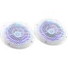 imageRockville RMC65LB 65quot 600W 2Way Marine Speakers 75W RMS Each MultiColor LED Remote Control Waterproof UVResistant for Boats and Outdoor AudioWhite