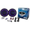 imageRockville RMC80LW 8quot Marine Speakers 800W 2Way White MultiColor LED Lighting with Remote Waterproof and UV Resistant for Boats and OutdoorBlack