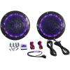 imageRockville RMC80LW 8quot Marine Speakers 800W 2Way White MultiColor LED Lighting with Remote Waterproof and UV Resistant for Boats and OutdoorBlack