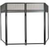 imageRockville ROCKBOOTH DJ Event Booth Facade w 395quot x 20quot Table Detachable Table BlackWhite Scrims Travel Bag for Mobile DJs and Event ProfessionalsBlack