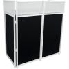 imageRockville ROCKBOOTH DJ Event Booth Facade w 395quot x 20quot Table Detachable Table BlackWhite Scrims Travel Bag for Mobile DJs and Event ProfessionalsWhite