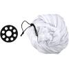 imageRockville RSC7W White Tripod PA Speaker Stand Scrim Cloth 360Degree Cover WrinkleResistant Machine Washable for Weddings and DJ Events