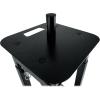 imageRockville RTPGO Black Collapsible DJ Totem Light Stand 132 lbs Capacity Portable with Bag and BlackWhite Scrims Adjustable Height 3970 Inches for DJs and Event LightingBlack