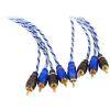imageRockville RTR172 17 Foot 2 Channel RCA Cable 100 Copper Twisted Pair Split Pin Dual Shielding for Home Audio DJ and Car Audio Setups4 Channel