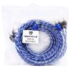 imageRockville RTR172 17 Foot 2 Channel RCA Cable 100 Copper Twisted Pair Split Pin Dual Shielding for Home Audio DJ and Car Audio Setups4 Channel