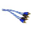imageRockville RTR254 25 Ft RCA Cables for 4Channel Audio Twisted Pair 100 Copper Split Pin NoiseFree Durable Build for Car Audio and Home Theater2 Channel
