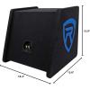 imageRockville RV121C 600W 12quot Loaded Car Subwoofer Enclosure with 1200W Mono Amplifier and Amp Kit CEA2006 Compliant Ported Design for Car Audio Systems