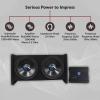 imageRockville RV122B 1200W Dual 12quot Car Subwoofer Enclosure 400W RMS Mono Amp CEA2006 Compliant Subsonic Filter Amp Kit for Car Audio Systems
