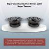 imageRockville RV353A 35quot 3Way Car Speakers 200W Rich Bass CEA Rated Polypropylene Woofer Butyl Surround 12quot PEI Tweeter Perfect for Car Audio