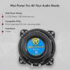 imageRockville RV43A 4quot 3Way Car Speakers 500W 4 Ohm Polypropylene Woofer Butyl Rubber Surround With Grilles CEA Compliant Perfect for Car Audio