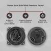 imageRockville RV43A 4quot 3Way Car Speakers 500W 4 Ohm Polypropylene Woofer Butyl Rubber Surround With Grilles CEA Compliant Perfect for Car Audio