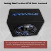 imageRockville RVB121A 500W Active 12 Inch Car Subwoofer with Enclosure Builtin Class AB Amplifier Adjustable Crossover Deep Bass for Car Audio