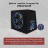 imageRockville RVB121A 500W Active 12 Inch Car Subwoofer with Enclosure Builtin Class AB Amplifier Adjustable Crossover Deep Bass for Car Audio