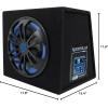 imageRockville RVB121A 500W Active 12 Inch Car Subwoofer with Enclosure Builtin Class AB Amplifier Adjustable Crossover Deep Bass for Car Audio