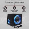 imageRockville RVB81A 8 Inch 300W Powered Car SubwooferSub Enclosure Box 4Ohm Compact Design Deep Bass Wired Bass Remote for Car Audio Enthusiasts